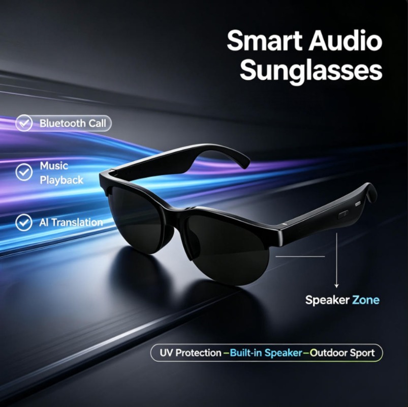 Smart Audio Sunglasses Bluetoo - Smart Glasses Lens review and price