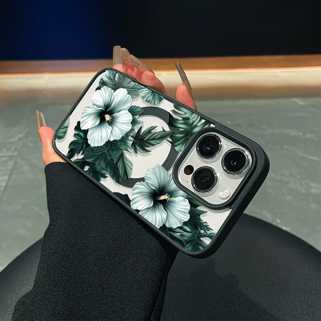 Green Floral Print Phone Case  - Apple Iphone 16 review and price